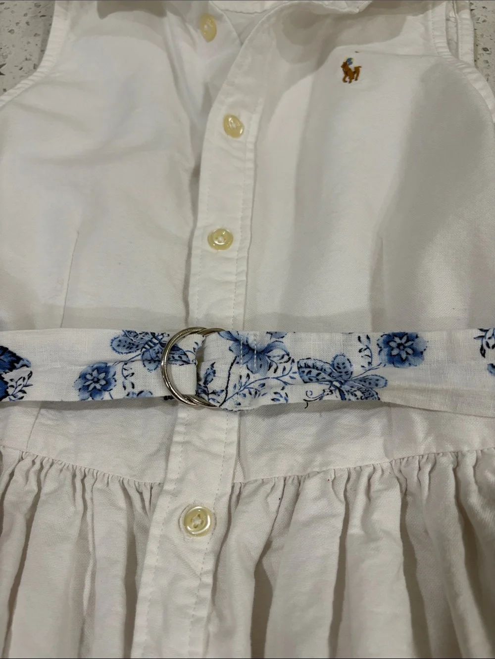 Ralph Lauren Girl's Floral-Belted Shirt Dress